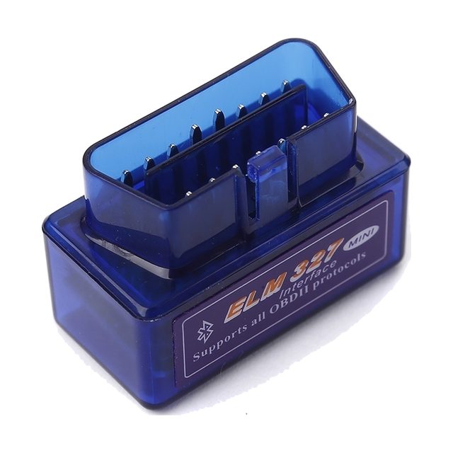 Mini ELM327 Bluetooth v2.1 avec boîtier bleu transparent