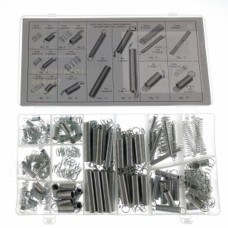 200 x SPRING SET / EXTENDED COMPRESSION EXPANSION TENSION SPRINGS ZINC IN TRAY CAR TOOLS  7.00 euro - satkit