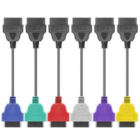 Câble Adaptateur OBD 6 Couleurs pour Fiat MultiECUScan - Ensemble Complet pour Diagnostics Spécialisés ABS, Airbag, CAN et Plus