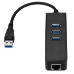 Hub USB 3.0 con puerto Ethernet RJ45 Gigabit para conexión rápida y estable