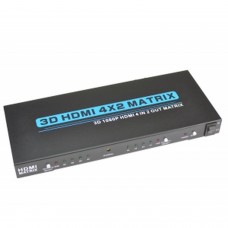4 in 2 out HDMI Matrix Switch(4x2) Splitter Converter 3D 1080P + adaptateur secteur PC COMPUTER & SAT TV  32.00 euro - satkit