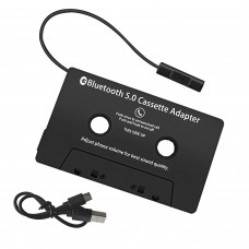 Adaptateur de cassette Bluetooth pour voiture, adaptateur de cassette pour voiture BT 5.0 avec appel mains libres intégré