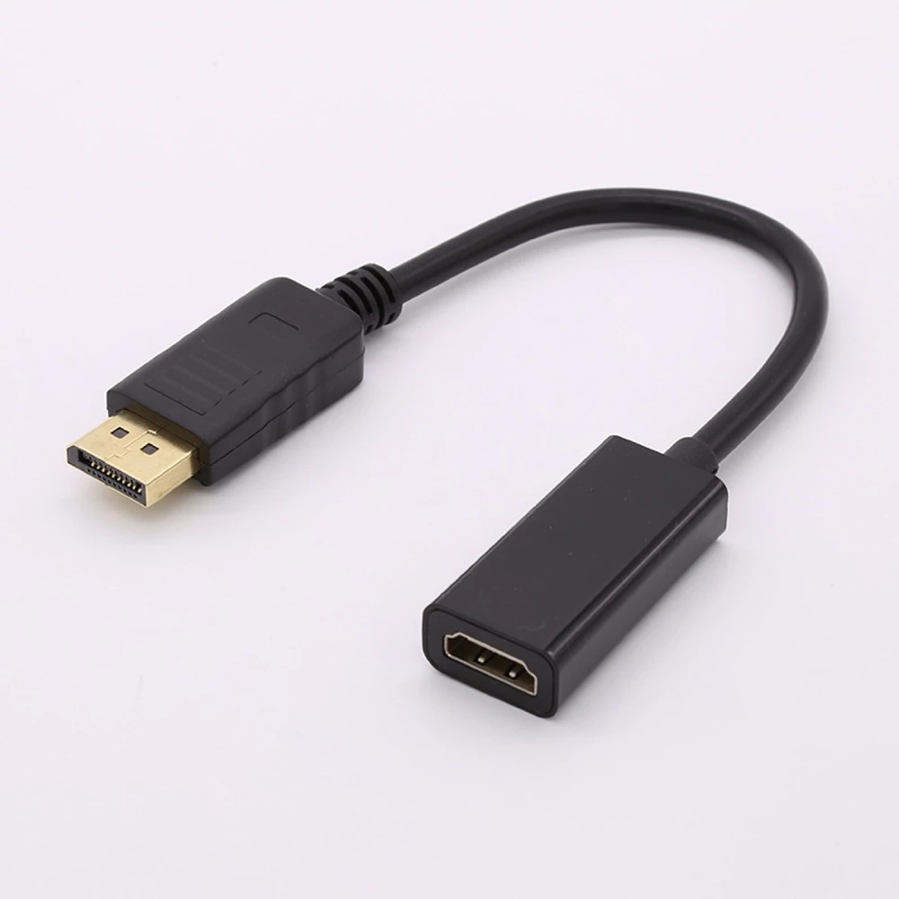 Adaptateur DisplayPort mâle vers HDMI femelle pour connexion audio-vidéo