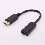 Adaptateur DisplayPort mâle vers HDMI femelle pour connexion audio-vidéo