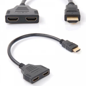 Adaptateur HDMI mâle vers 2 sorties HDMI femelle splitter satkit