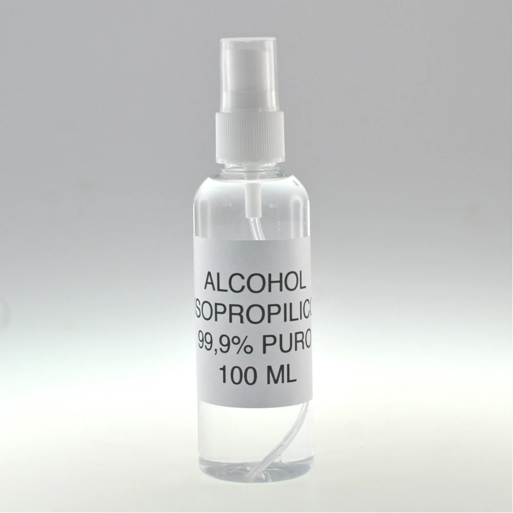Alcool isopropylique 100 ml avec vaporisateur pour nettoyage et désinfection