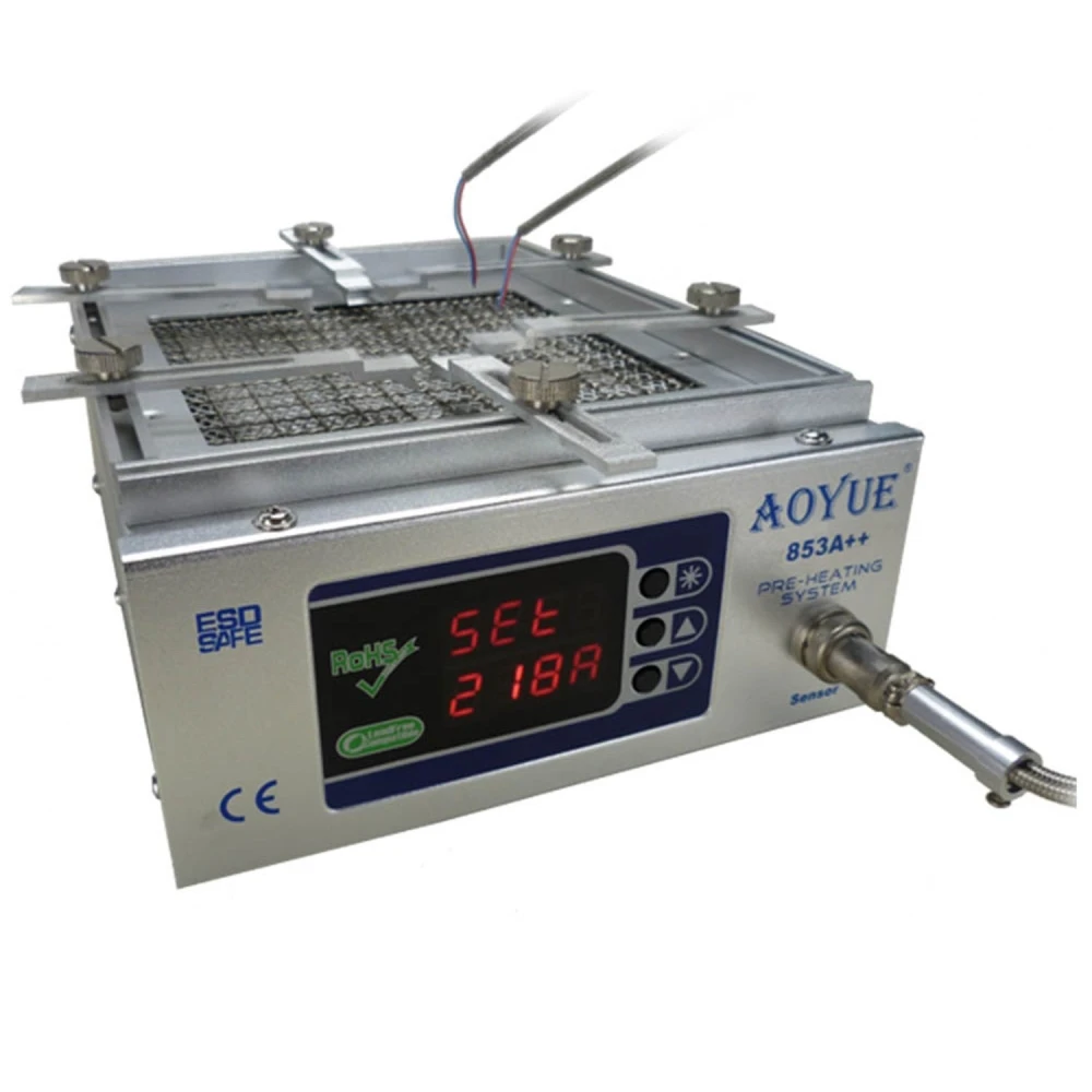 Aoyue 853a++ station de préchauffage avec contrôle numérique et support extensible