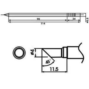Aoyue LF-4C panne de fer à souder avec résistance intégrée pour stations de soudage