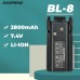 Baofeng BL-8 2800mAh 7.4V Batterie de rechange pour talkie-walkie BF-UV82/UV-8D/UV-89/UV-82/UV-82HX/UV-82HP