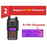 Walkie talkie Baofeng UV9R Plus con función VOX y luz trasera automática