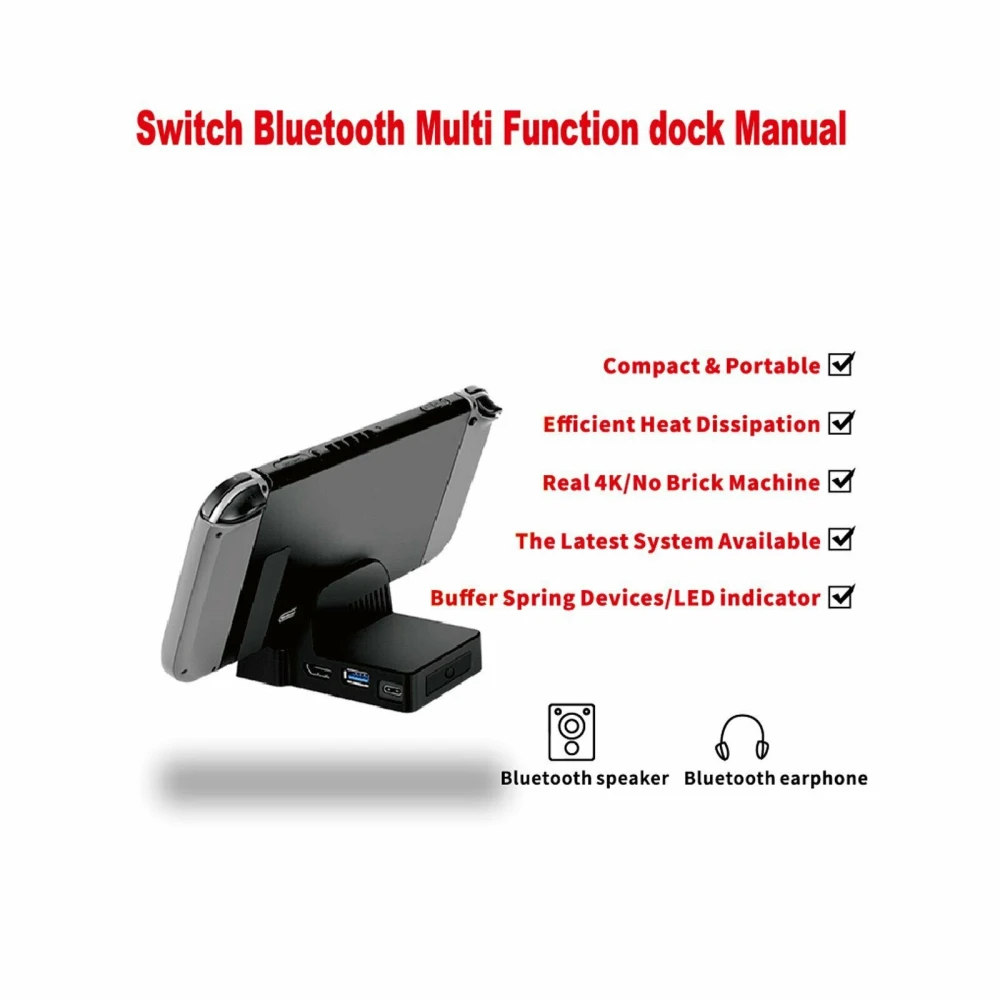 Base dock portable pour Nintendo Switch - mini dock HDMI USB