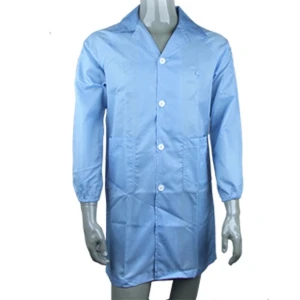Blouse de laboratoire antistatique taille XL bleue pour une protection efficace