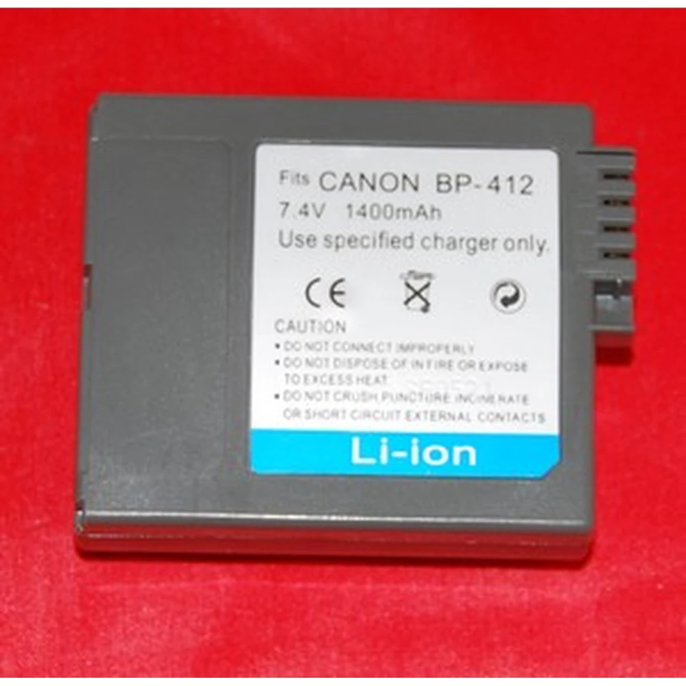 Batterie compatible Canon BP-412 pour caméscopes et appareils photo numériques