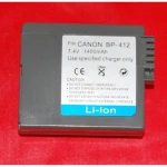 Batterie compatible Canon BP-412 pour caméscopes et appareils photo numériques