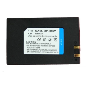 Batterie compatible Samsung SB-BP80W de haute qualité pour caméras Samsung