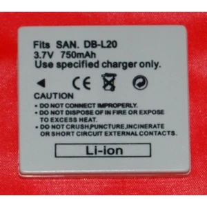 Batterie compatible Sanyo DB-L20 pour caméras numériques Sanyo Xacti