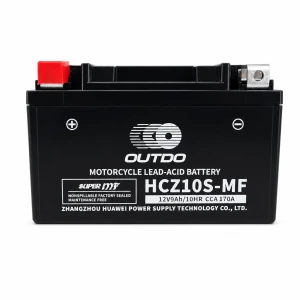 Batterie Moto AGM 12V 9Ah OUTDO HCZ10S-MF - Compatible Yuasa YTZ10S(-BS) / GTZ10S / ETZ10S