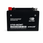 Batterie Moto AGM 12V 9Ah OUTDO UTX9-BS(MF) - Compatible Yuasa YTX9-BS / GTX9-BS / ETX9-BS