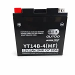 Batterie Moto AGM 12V 12Ah OUTDO YT14B-4(MF) - Compatible Yuasa YT14B-BS / GT14B-BS / GT14B-4 / ETZ14B-BS / ET14B-4