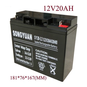 Songyuan Batterie plomb rechargeable 12V 20Ah SY20-12 compatible avec plusieurs modèles