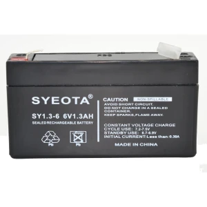 Songyuan Batterie plomb rechargeable 6V 1.3Ah pour alarmes intrusion et incendie SY6V1.3