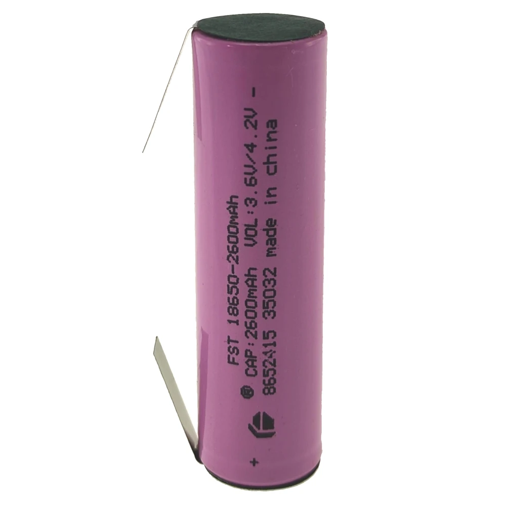 Batería 18650 para electrónica con lengüeta para soldar