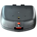 Top case moto 46 litres universel argent - pour 2 casques avec serrure