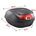 Baúl de moto satkit en color negro mate con gran capacidad y seguridad