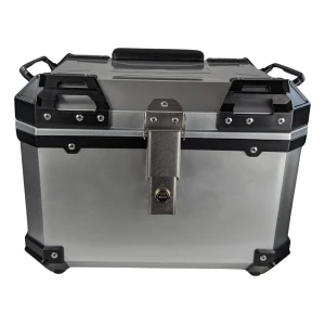 satkit Top case moto universel 45L argent - valise carrée pour 1 casque