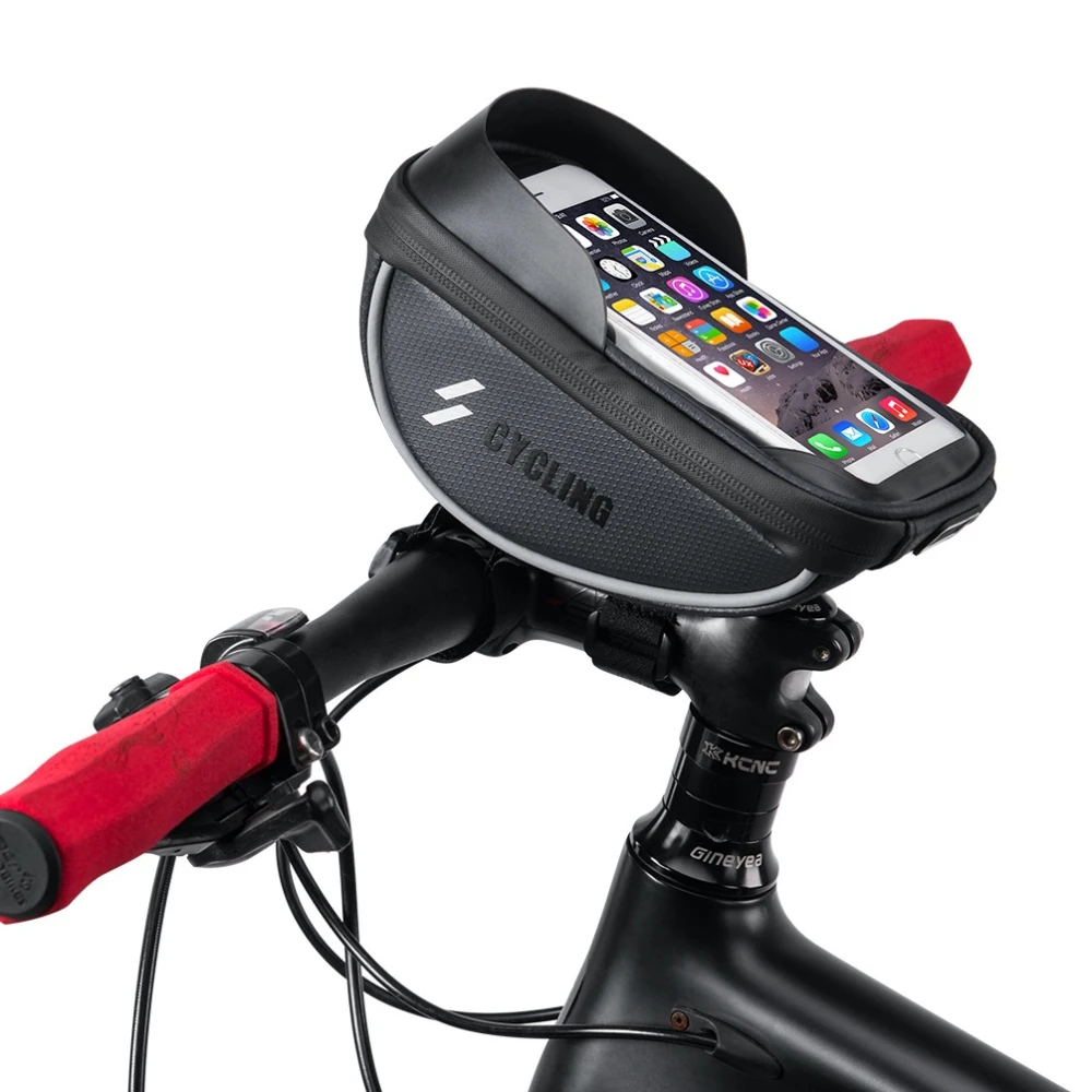 Sacoche support téléphone vélo avec écran tactile et pare-soleil 0.5L