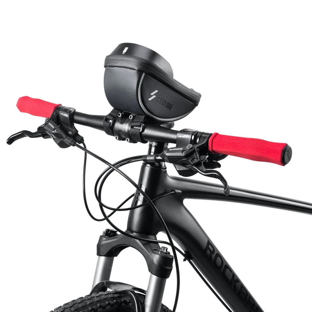 Sacoche support téléphone vélo avec écran tactile et pare-soleil 0.5L