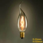 Ampoule filament E14 40W vintage C35 Vertical Edison pour déco industrielle