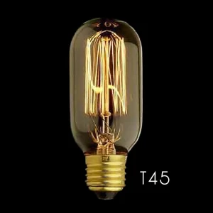 Ampoule filament Edison T45 E27 40W vintage déco industrielle