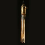 Vista lateral de bombilla filamento Edison T225 con rosca E27