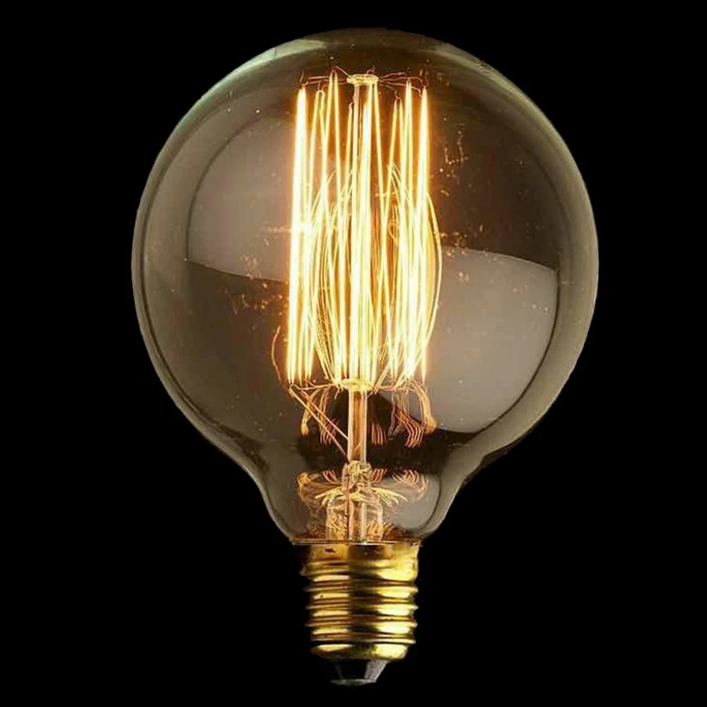 Ampoule à filament G95 E27 40W Edison vintage déco industrielle