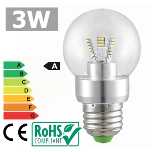 Ampoule LED E27 3W 3300K blanc chaud avec éclairage 360°