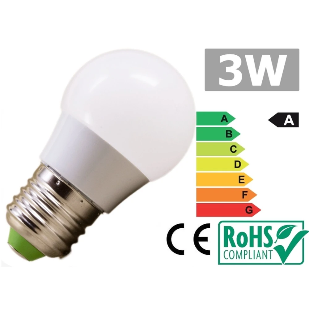 Ampoule LED E27 3W 6500K - Lumière blanche et économies d’énergie