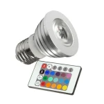 Ampoule LED RGB E27 3W avec télécommande pour un éclairage polyvalent