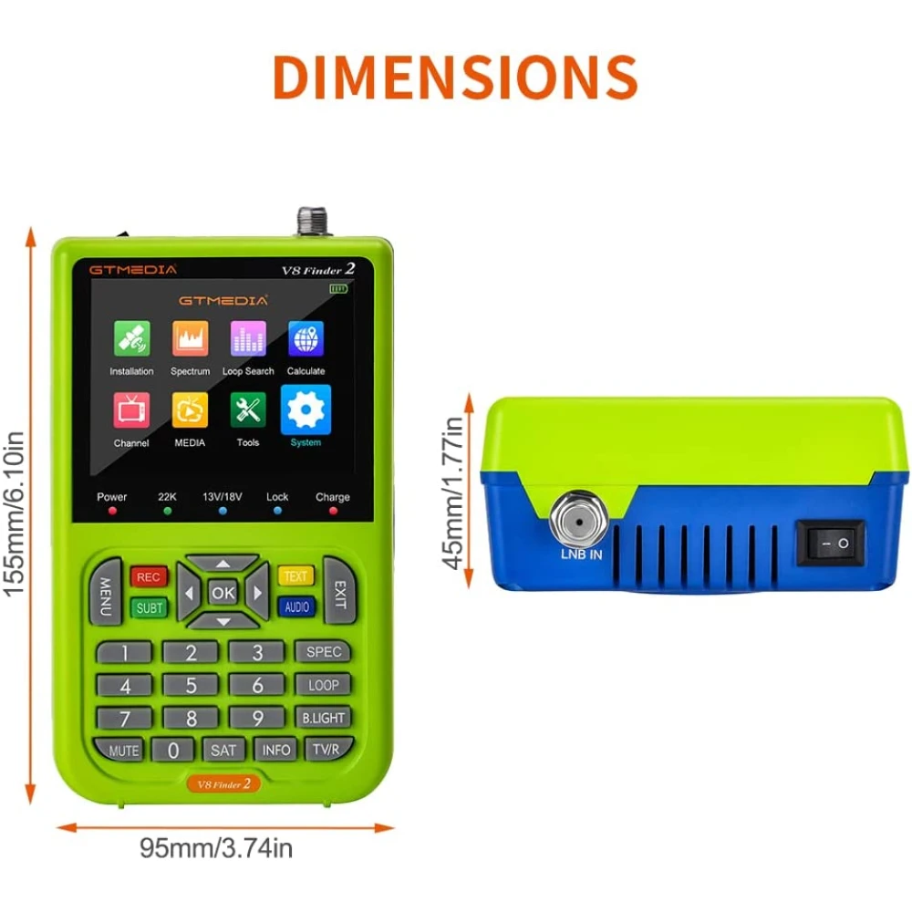 Détecteur de satellites Freesat V8 Finder HD DVB-S/S2 portable et précis