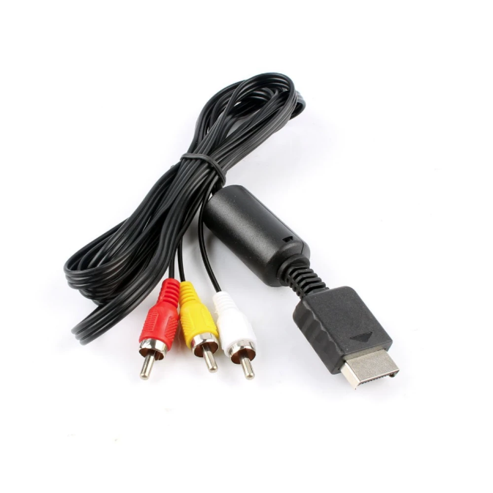 Cable AV para consolas PlayStation 2 y 3 de satkit en color negro