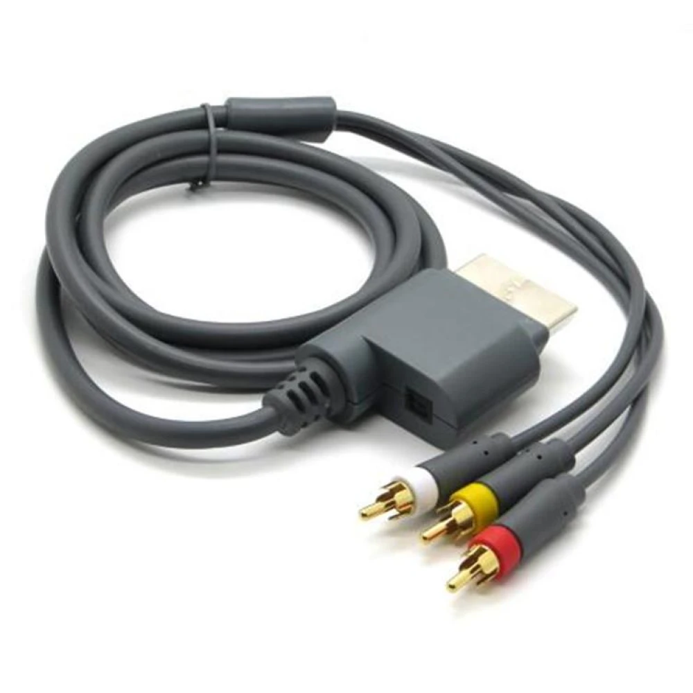 Cable AV RCA para Xbox 360 conectado a consola Microsoft