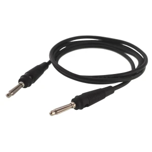 Câble de test banane mâle à mâle 4mm 1m noir 14AWG
