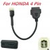 Câble adaptateur OBD2 à 4 broches pour le diagnostic des motos Honda