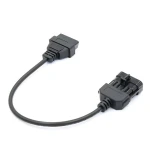 Vista del cable adaptador OBD1 a OBD2 compatible con Opel