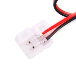 Cable unión para tiras led monocolor 8mm 12v con conector 2 Pin en fondo blanco