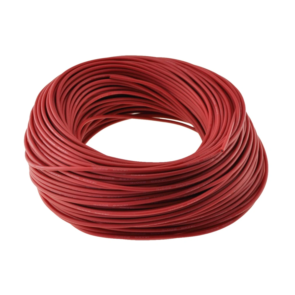 Câble silicone 14AWG 200 degrés rouge flexible et résistant jusqu’à 600V