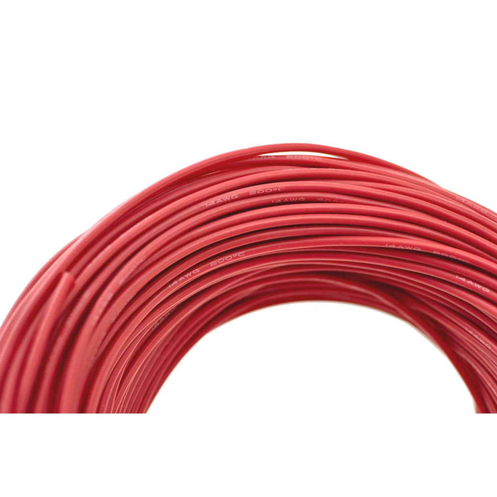Cable 14awg rojo flexible para uso en electrónica y hobbies