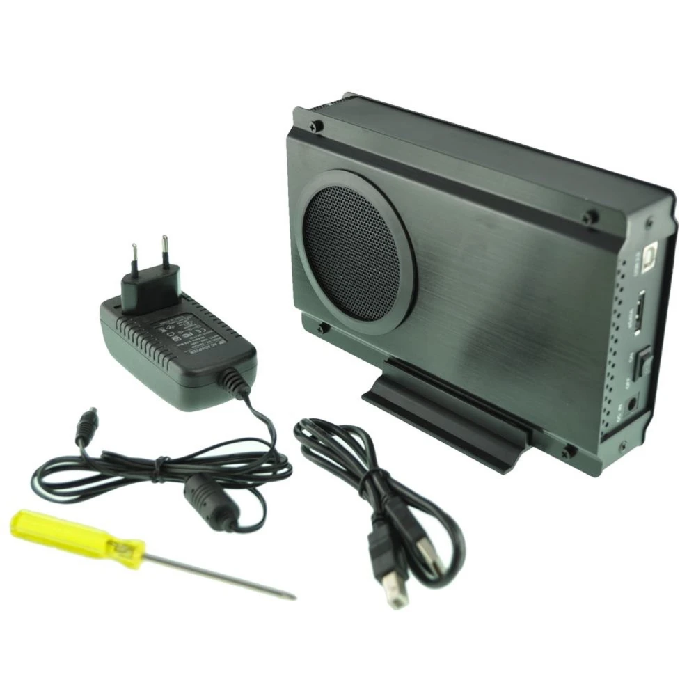 Accesorios incluidos para caja externa USB 2.0 disco duro 3.5 satkit