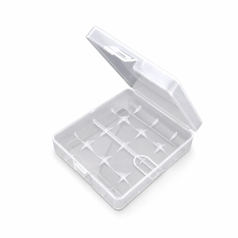 Boîte Support Porte-Piles 4× 18650 Plastique Transparent Stockage Protection
