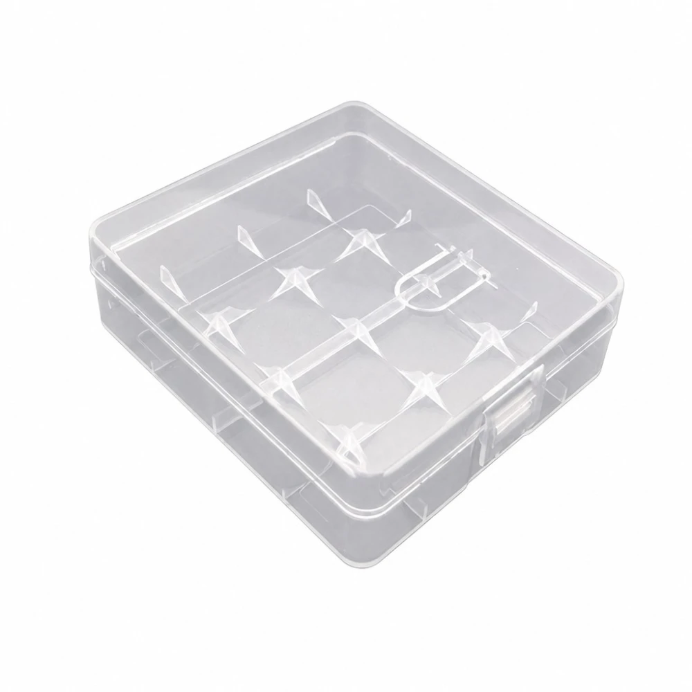 Boîte Support Porte-Piles 4× 18650 Plastique Transparent Stockage Protection